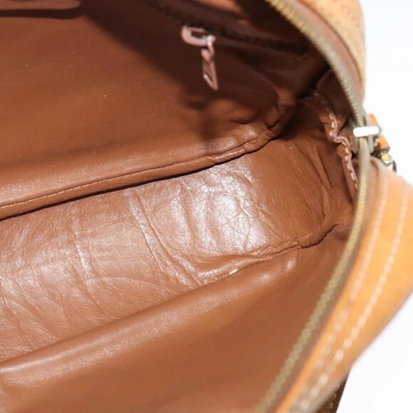 CELINE Shoulder Bag Leather Khaki Gold Auth BA2573 - Picture 13 of 16